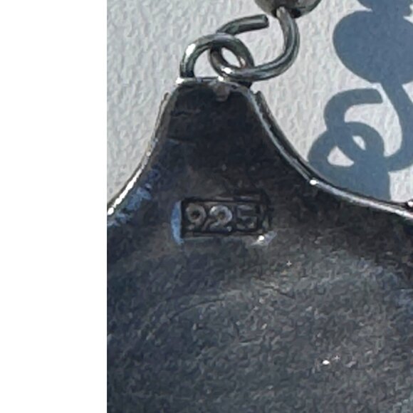 Vintage Sterling 925 Silver & Amethyst Dangle Earrings With Quartz Accents - Picture 5 of 10